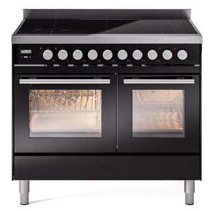 Cuisinière à induction ILVE Professional Plus II 40 pouces avec 6 éléments à induction (porte vitrée)