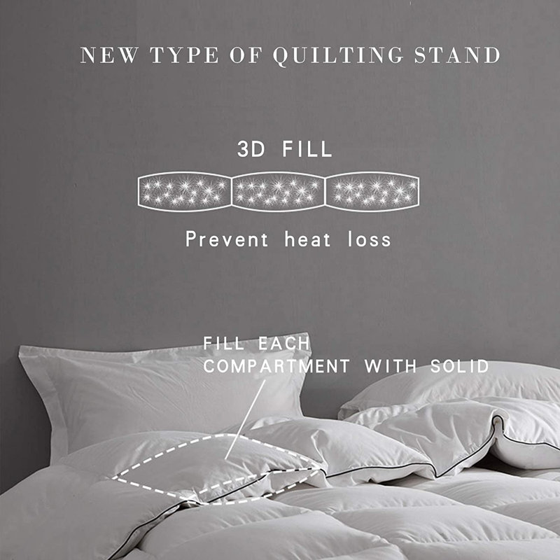Kampyli Winter Down Blend Down Comforter, King 