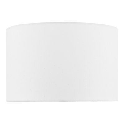 20cm H Faux Silk Drum Lamp Shade ( Screw On ) in White