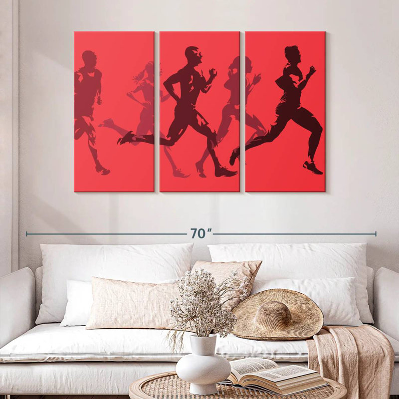 Sireci Red Runners, 32" H x 50" W