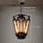 8-Light 22.4" Steampunk Geometric Chandelier, Adjustable Black Iron Pendant Light with E26 Base