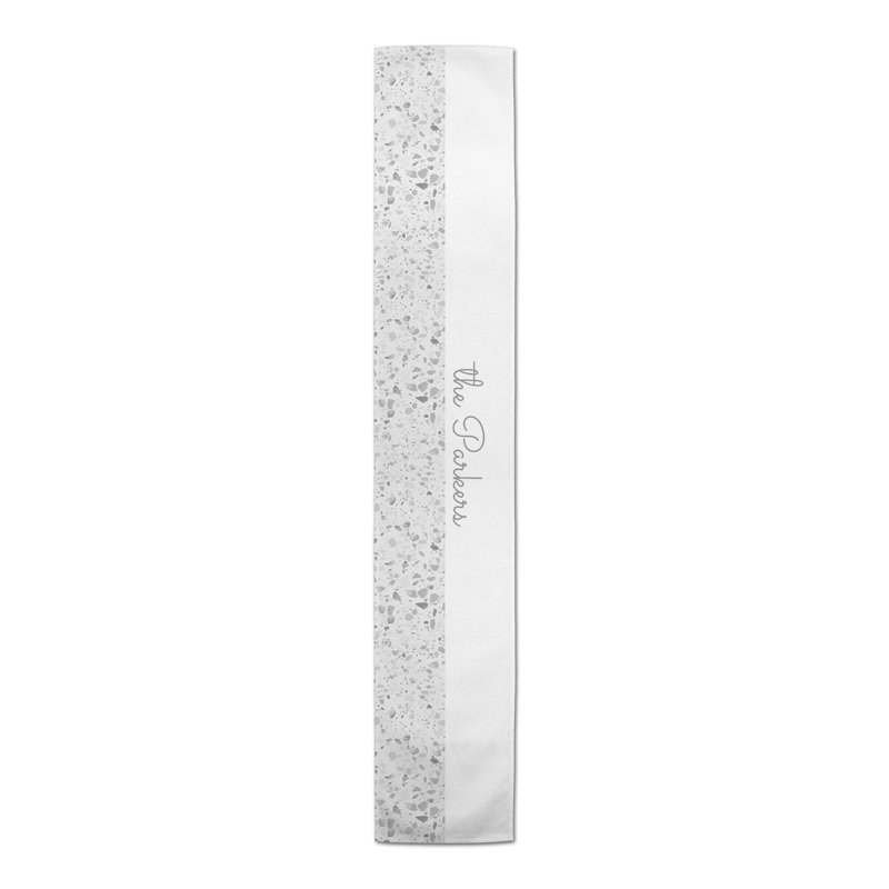 Chemin de table rectangulaire en polyester Basilina