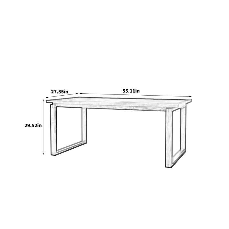 Table de salle à manger Thristen, H 29,52 po x L 55,11 po x l 27,55 po