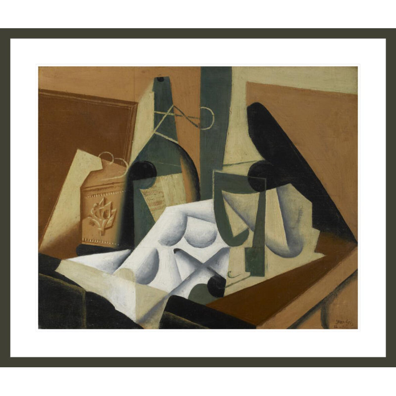 «The nappe» par Juan Gris, impression giclée sur cadre, H 33,5 po x l 39,14 po