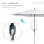 Parasol de marché 10 'x 8' avec manivelle et inclinaison pour le jardin-97867319
