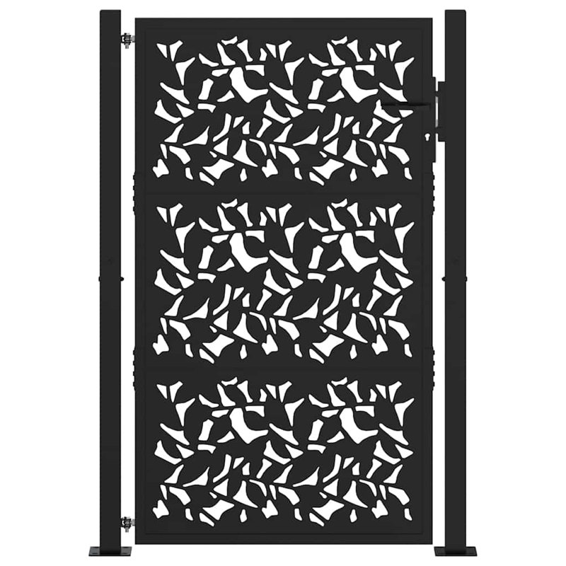 Barrière de jardin vidaXL noire 105 x 155 cm, Noir, 39,4 po x 59,1 po