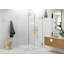 Illume 47.5 in. x 78 in. 90-degree Fully Frameless Wall Hinged Glass Shower Enclosure-1899698550