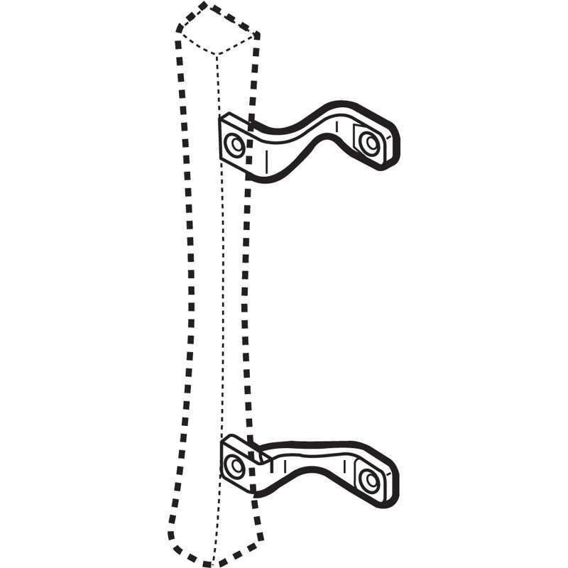 Supports de poignées de porte coulissante plaqué chrome Prime-Line (1 paire)
