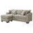 Bevis Upholstered Sleeper Sectional Chaise Sofa Camel-1470274538
