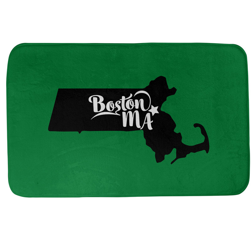 Colours Rectangle Non-Slip Does Not Apply Bath Rug, 21" W x 34" L, Basketball Colours, Boston Sports