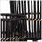 S/2 BAMBOO FOOTED PLANTERS 10/12", BLACK