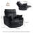 37.5 Inch Modern Swivel Glider Recliner With Footrest And Adjustable Backrest,Soft Plush Corduroy Fabric-805118832