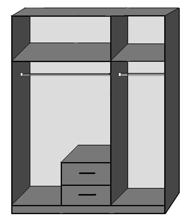 Carolle Solid Wood Wardrobe, White