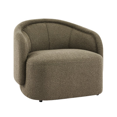 Amanda Curved Boucle Accent Chair