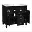 Meuble-lavabo 36 po avec lavabo supérieur, armoire de rangement moderne avec 2 portes à fermeture douce et 2 tiroirs-622913314