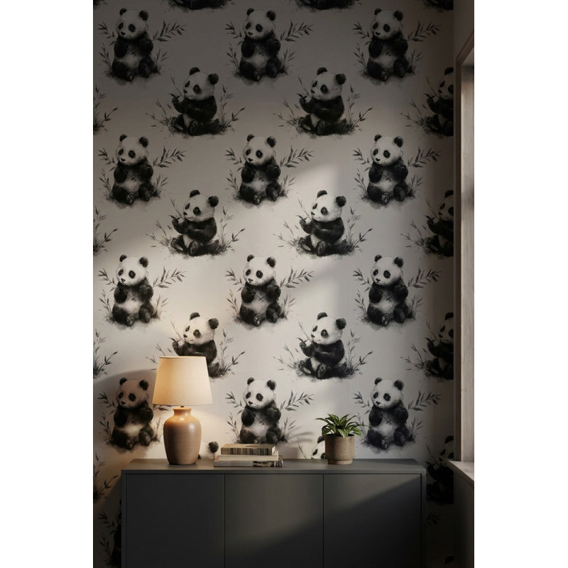 Décoration murale amovible Panda, Peler et coller
