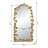 51.5" X 29" Full Length Arched Wall Mirror With Golden Leaf Accents, Decorative Mirror For Living Room Bedroom