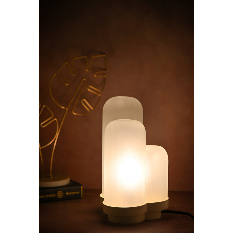 Lamp With Glass Shade White