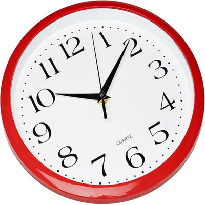 Horloge murale rouge de Bernhard