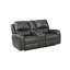 Causeuse en cuir Joela avec fauteuils inclinables doubles-94566794-99357963