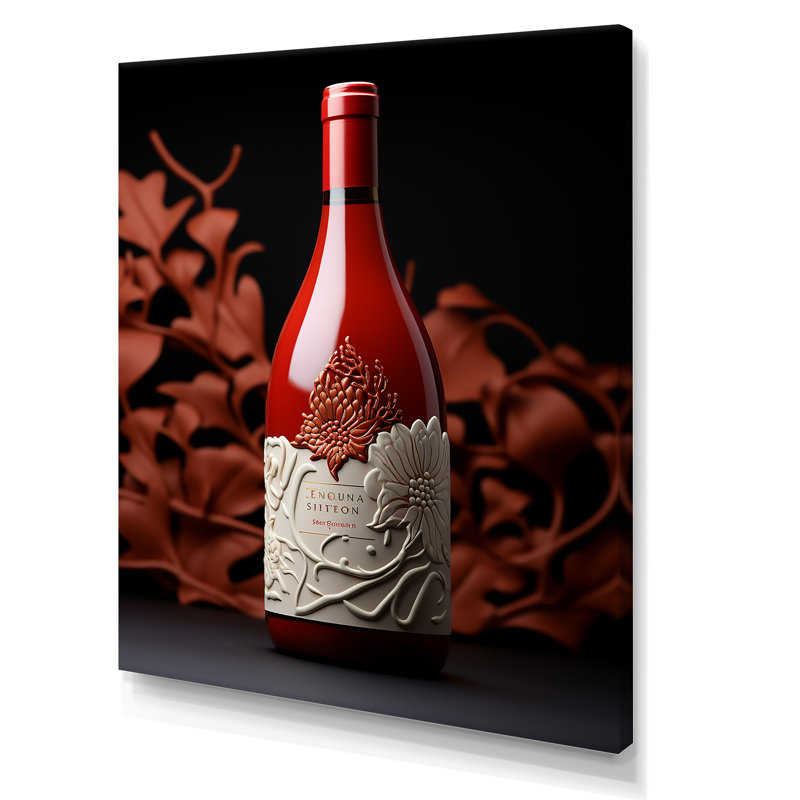 Rouge sangria esprit vin - art mural vin, Toile tendue, H 40 po x l 30 po