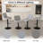 Swivel Bar Stools With Adjustable Height (35.03-43.7 Inches), Backrest, And Soft Knit Fabric - Ideal For Kitchen Island, Bar Counter, Dining Room, (Set Of 2)-108401356