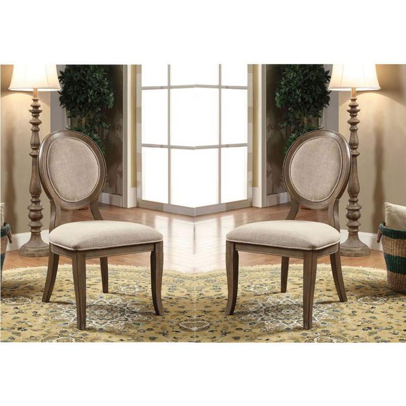 Chaise de salle à manger rembourrée Actualiser, Brown, Beige