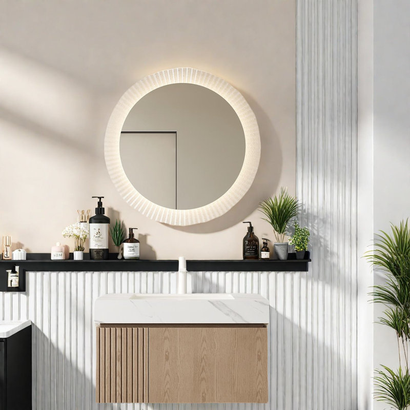 Meuble-lavabo de qualité supérieure avec rangement, plateau en pierre de Carrare, style moderne