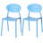 Modern Plastic Outdoor Dining Chair with Open Oval Back Design-1780881788