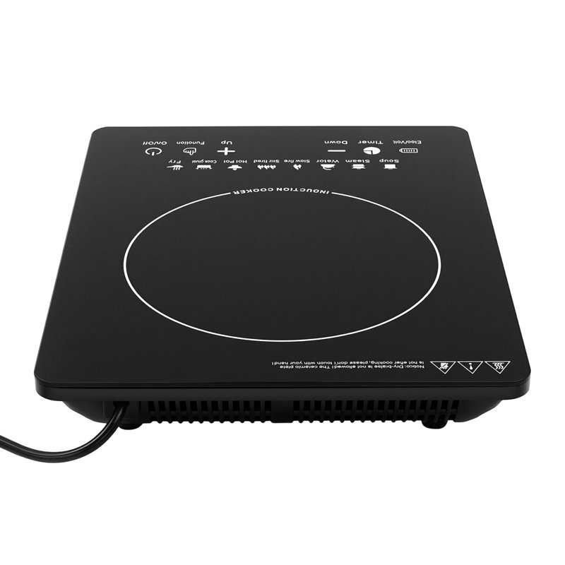 Brûleur de comptoir électrique à induction 750W 750W avec panneau tactile 8 programmes de cuisson préréglés