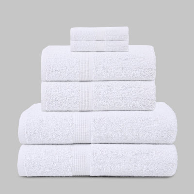 Ensemble de serviettes de bain 100% coton de première qualité, 6 serviettes de bain ultra douces et très absorbantes et à séchage rapide, essuie-mains et débarbouillette