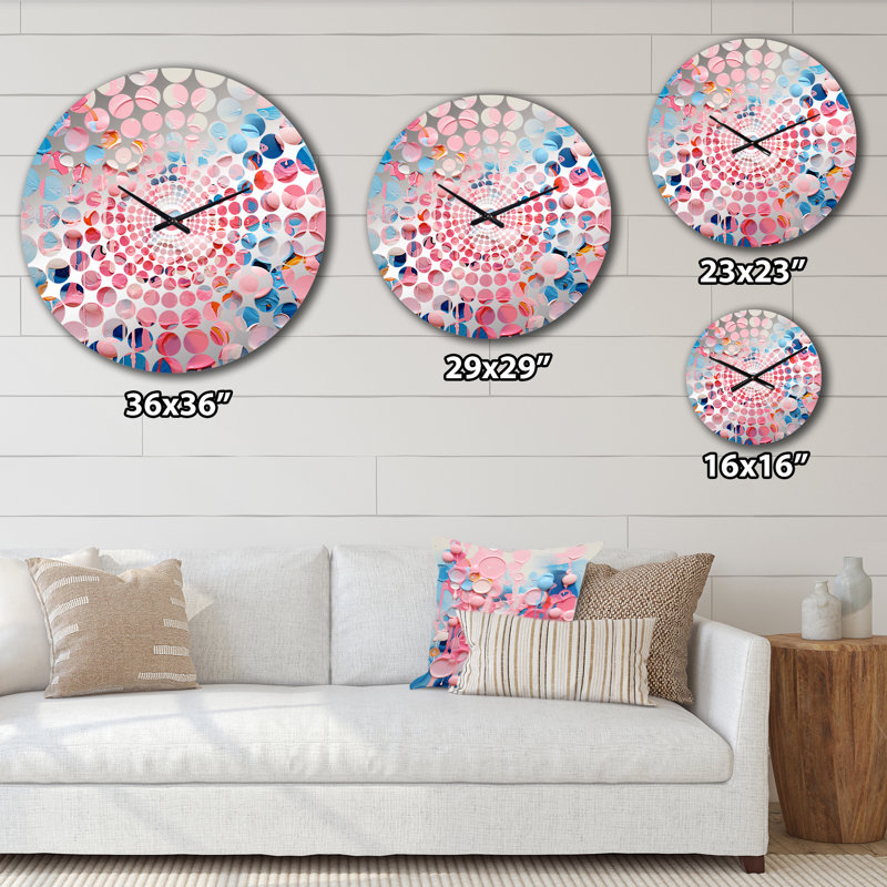 Horloge murale Oloto - Collages abstraits, Médium