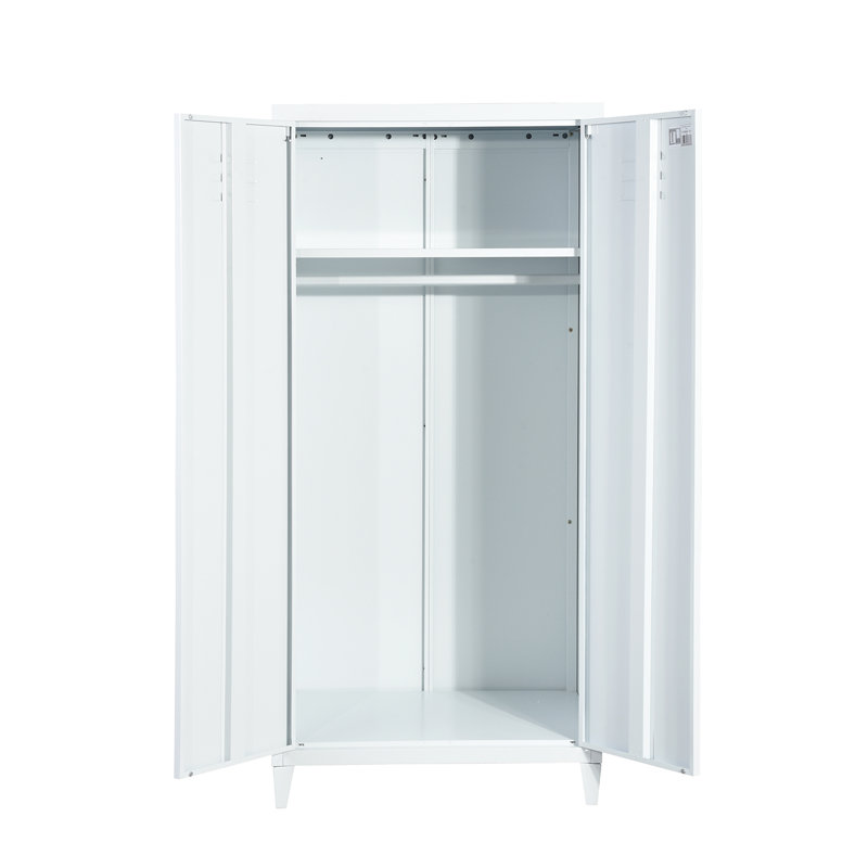 Buchheit 2 Door Steel Wardrobe, White