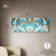 Décoration murale abstraite sur toile Blazing Blue Gold par Art Remedy-115023567-115023564