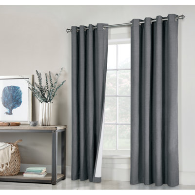 Kirsta Solid Max Blackout Thermal Grommet Curtain Panels