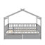 Full Size Wooden House Bed With Drawers-1894697745