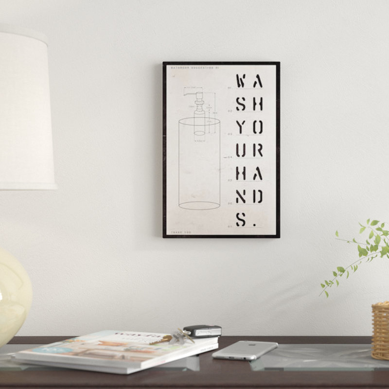 «Soap Distributeur brevet imprimé», art textuel sur toile, H 26 po x l 18 po x P 1,5 po, Pas de tapis, Toile tendue