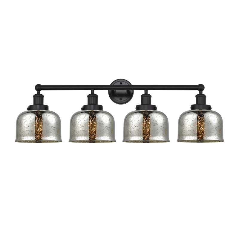 Annagene 4 - Light Dimmable Vanity Light, Matte Black, Silver Plated Mercury