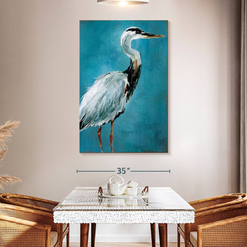 Grand héron bleu Brampt I, H 51 po x l 34 po