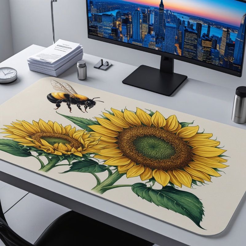 Polyester Desk Pad, 14.4x12.1