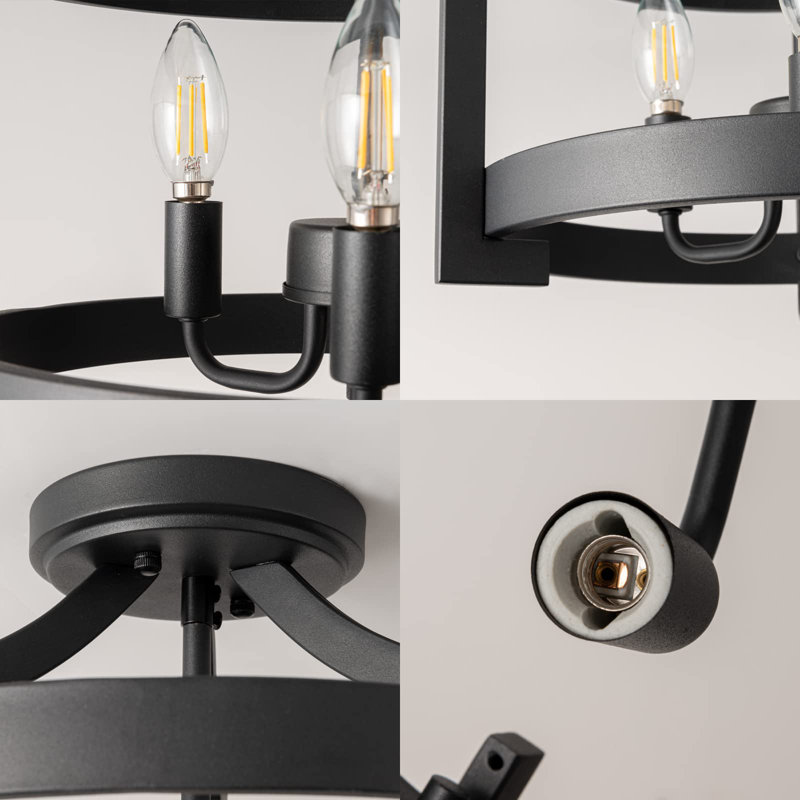 Modern Dining Room Light Fixture Semi Flush Mount Ceiling Light Fixture