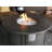 Silverlock Round Aluminum Propane Smokeless Fire Pit Table with Lid
