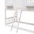 Twin over Twin House Bunk Bed with Roof , with Safety Guardrails and Ladder,White