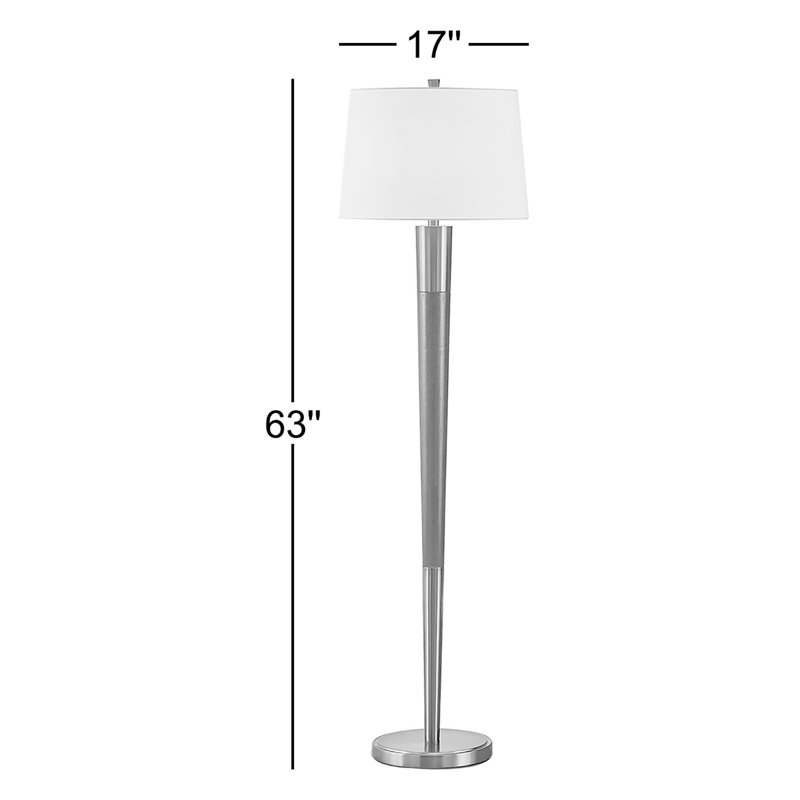 Vanover 63'' Traditional Floor Lamp, Brushed Brass