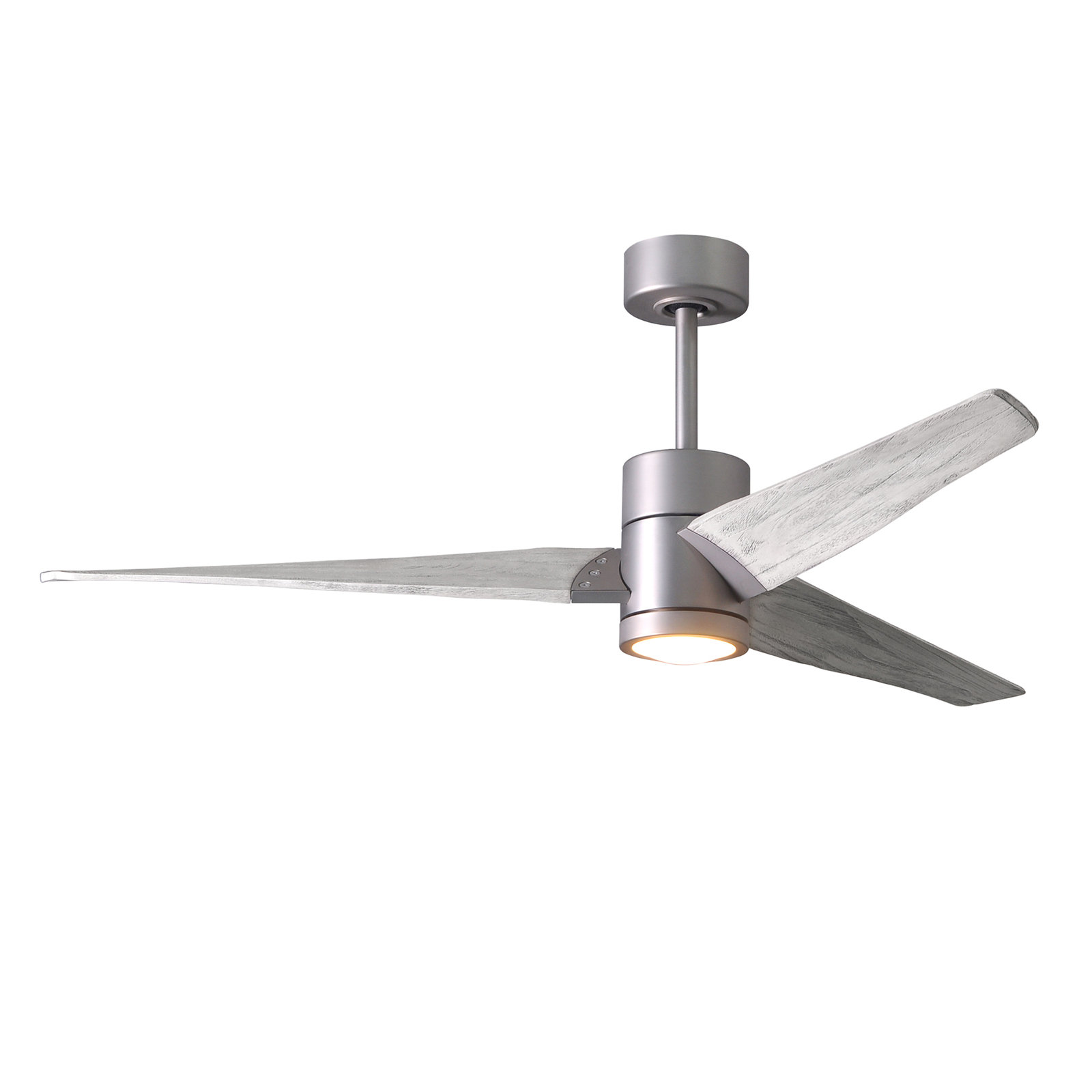 3 Blade Ceiling Fan with LED Light Kit, Brushed Nickel/Walnut, Barn Wood Tone, 52"