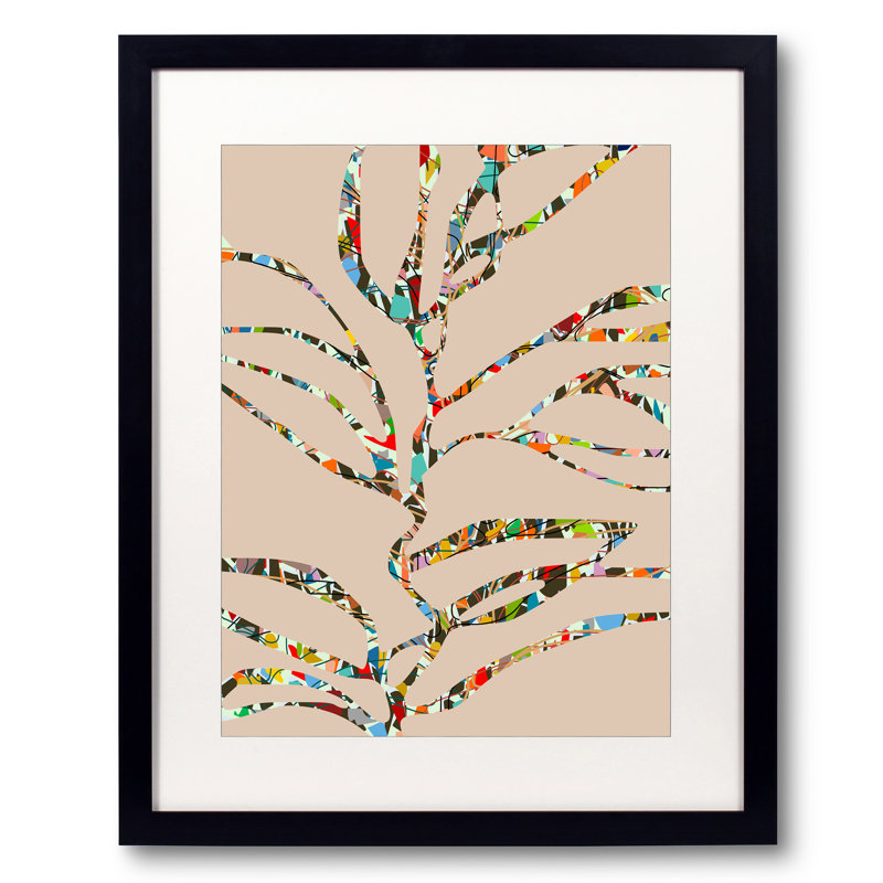 Colorful Tree II Framed Print, 16" H x 20" W, Black Framed Paper