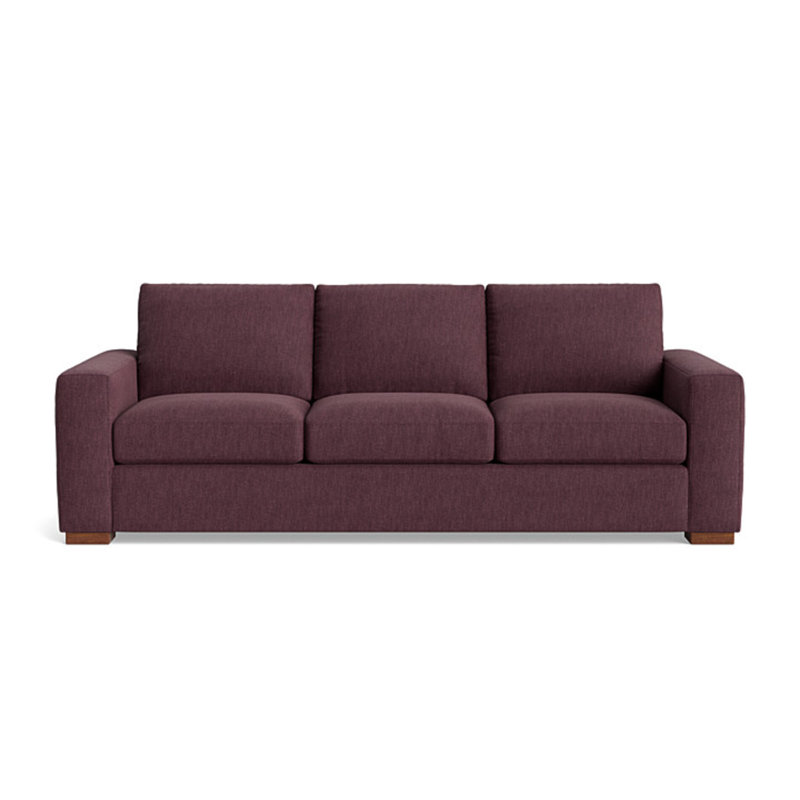 Couch Potato Sofa (95"), Performance Weave - Aubergine