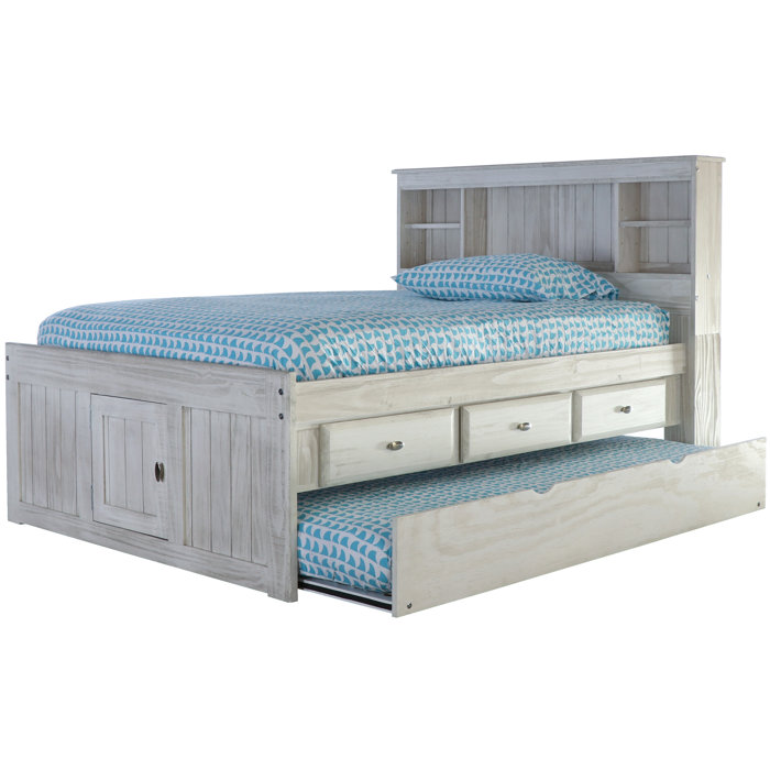 Viv + Rae Beckford Solid Wood Mate's & Captain's Bed with Bookcase ...