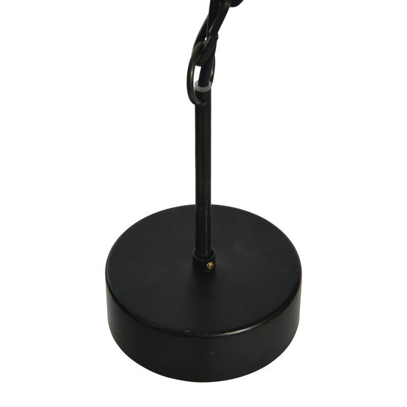 2-Tier Draped Wood Bead Chandelier, Black