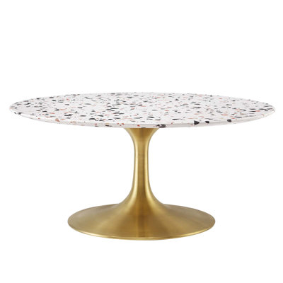 Table basse ronde Lippa Terrazzo par Modway